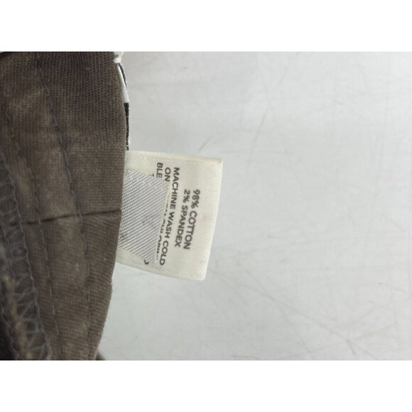 Ann Taylor Loft Women's Brown Wide Leg Cropped Khaki Pants Buttons Size 14 - Picture 9 of 13